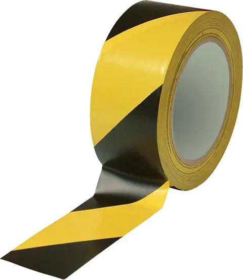 Heavy Duty Floor Marking Tape - PVC Black/Yellow 48mm x 33.0 Metres