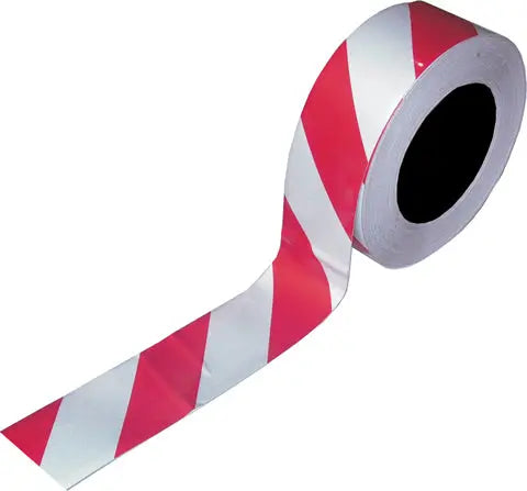 Heavy Duty Floor Marking Tape - PVC Red/White Size: 48mm x 33.0 Metres Industro