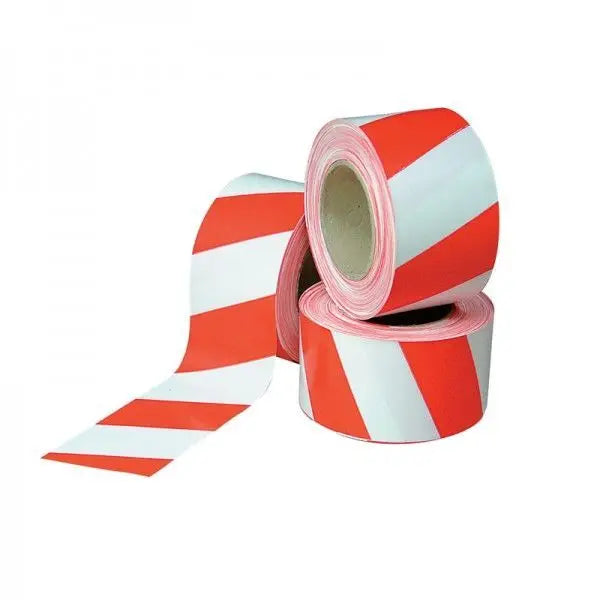 Red/White Barrier Tape - 100M x 75mm Exoguard