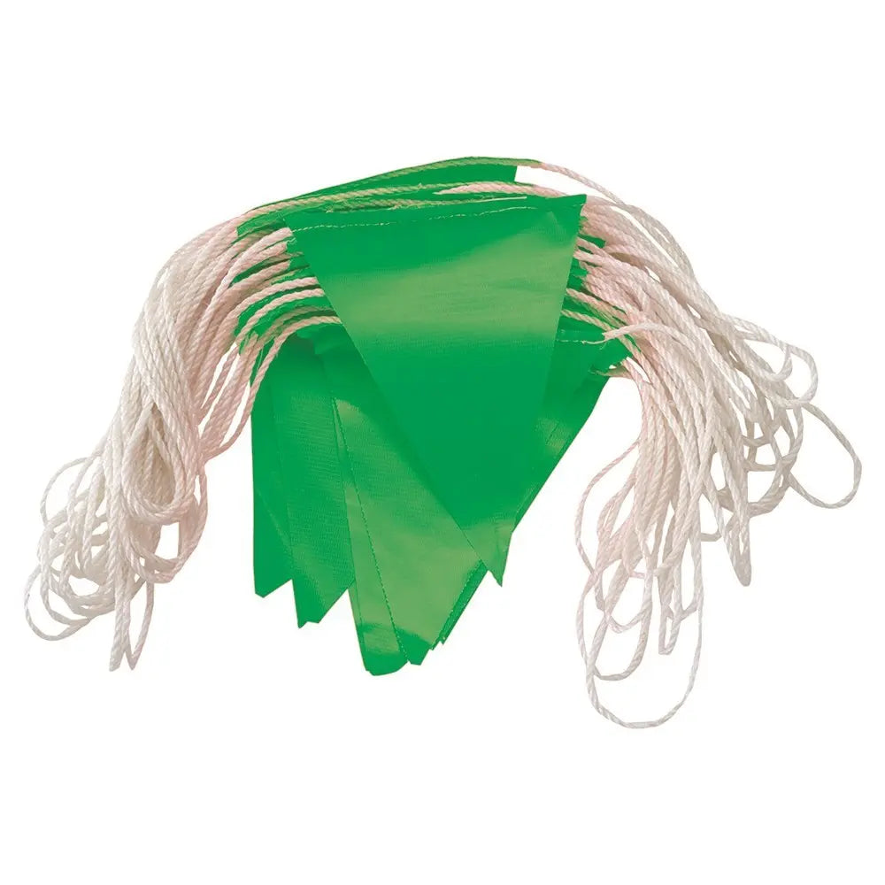 Green Safety Bunting Flags -30mtr Roll Exoguard