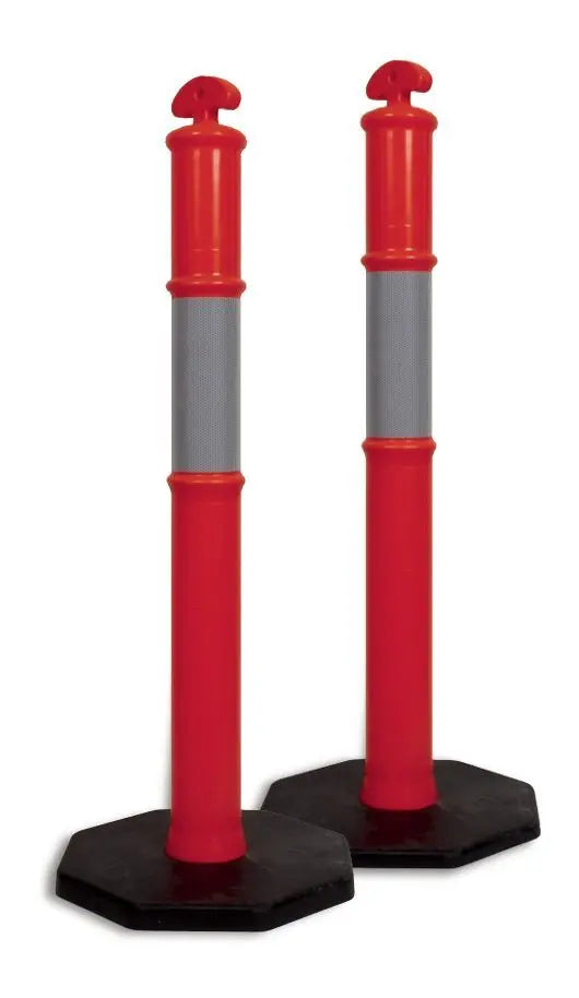 T-Top Safety Bollard with 6KG Base - Class 1 Reflective