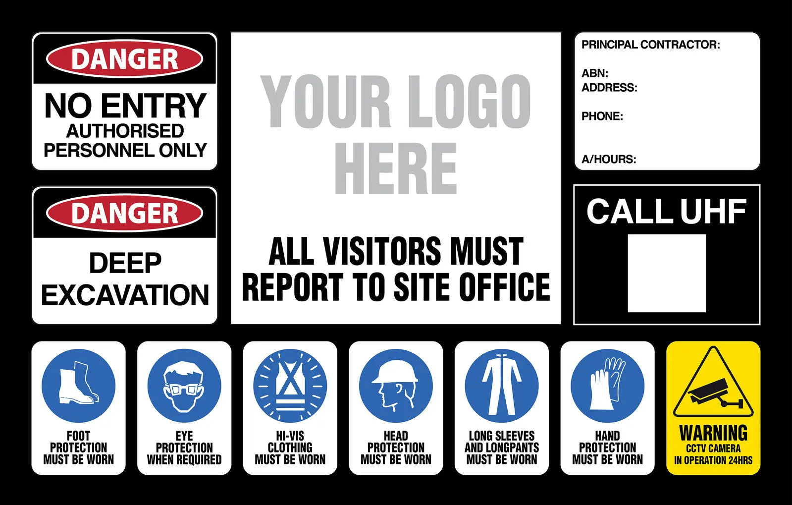 Custom Safety Message Bannamesh Panels - Pack of 10 Industro