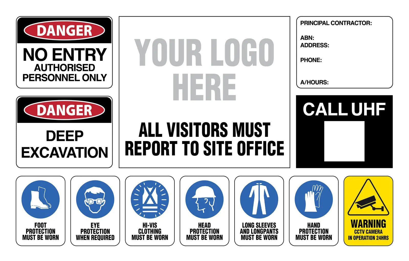 Custom Safety Message Bannamesh Panels - Pack of 10 Industro