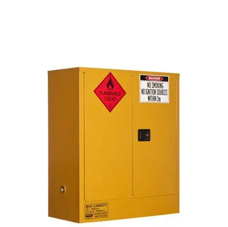 Flammable Liquids Cabinet 160 Litre 2 Door, 2 Shelves for Dangerous Goods Storage Complies to Australian Standard: AS1940 Fireproof Cabinet Pratt Safety