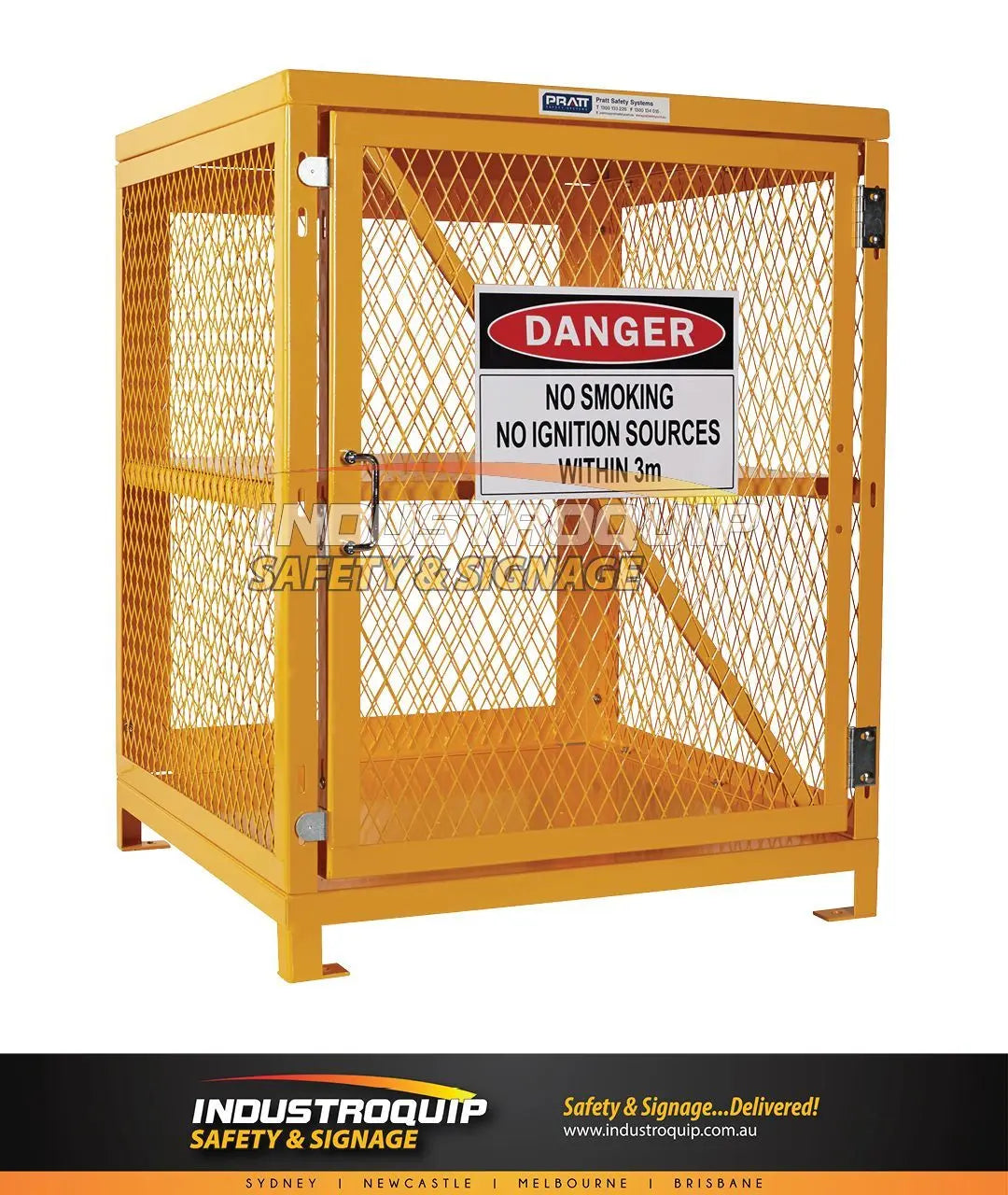 Aerosol Can Storage Cage (200 Cans)Complies with Australian standards AS/NZS1596 and AS4332 - Size: 990mmH x 780mmW x 760mmD Pratt Safety