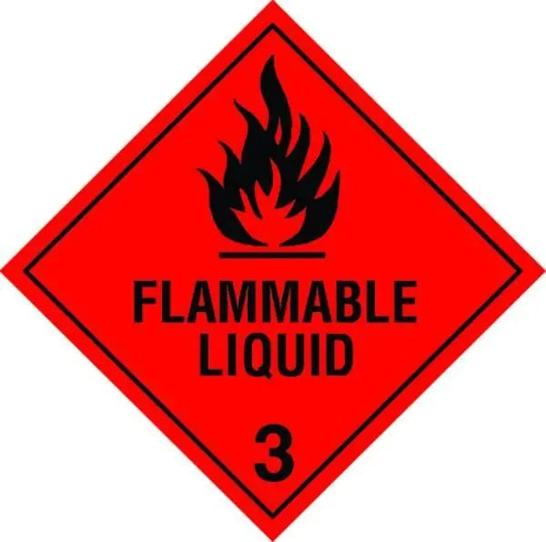 Flammable Liquid 3 Dangerous Goods Sign - 250 x 250mm Industroquip