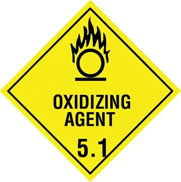 Oxidising Agent 5.1 Dangerous Goods Sign - 250 x 250mm Industroquip