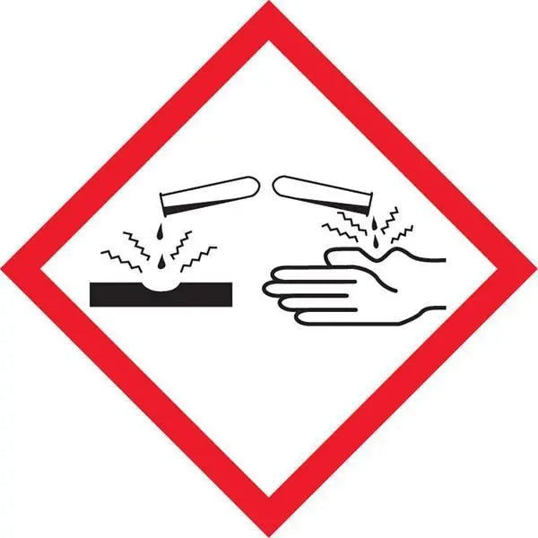 GHS Corrosive Dangerous Goods Sign - 250 x 250mm Industroquip