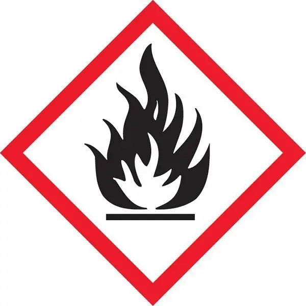 GHS Flammable Materials Dangerous Goods Sign - 250 x 250mm Industroquip