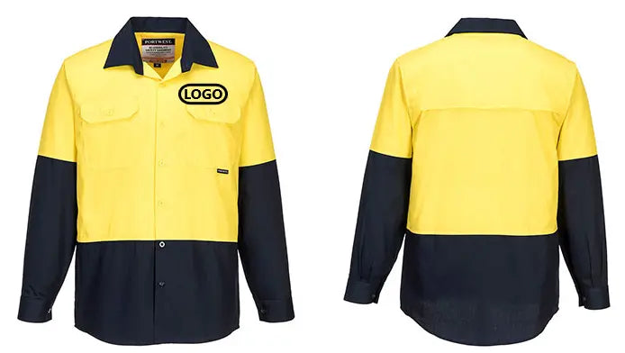 Embroidered Long Sleeve Work Shirt - Pack of 10 Portwest