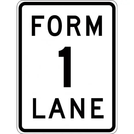 G9-15 Form 1 Lane Sign- Class 1 Reflective Industroquip