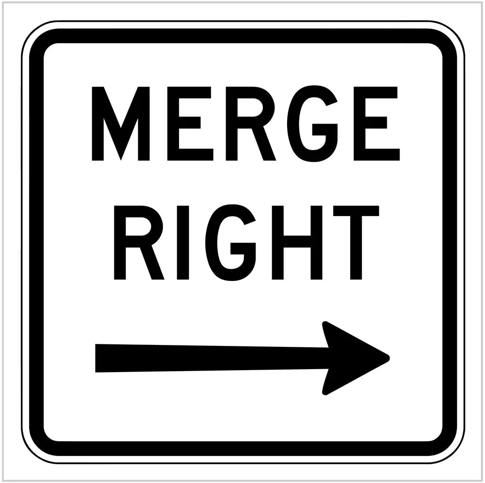 G9-73 Merge Right Sign Industroquip