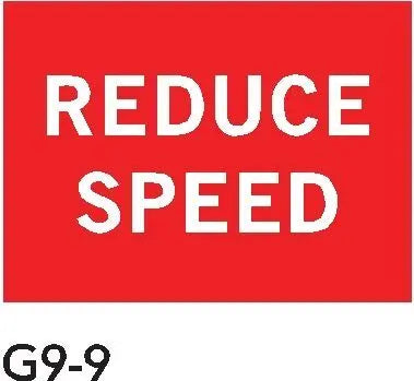 Boxed Edge Road Sign - Reduce Speed - 1200 x 900mm Industroquip