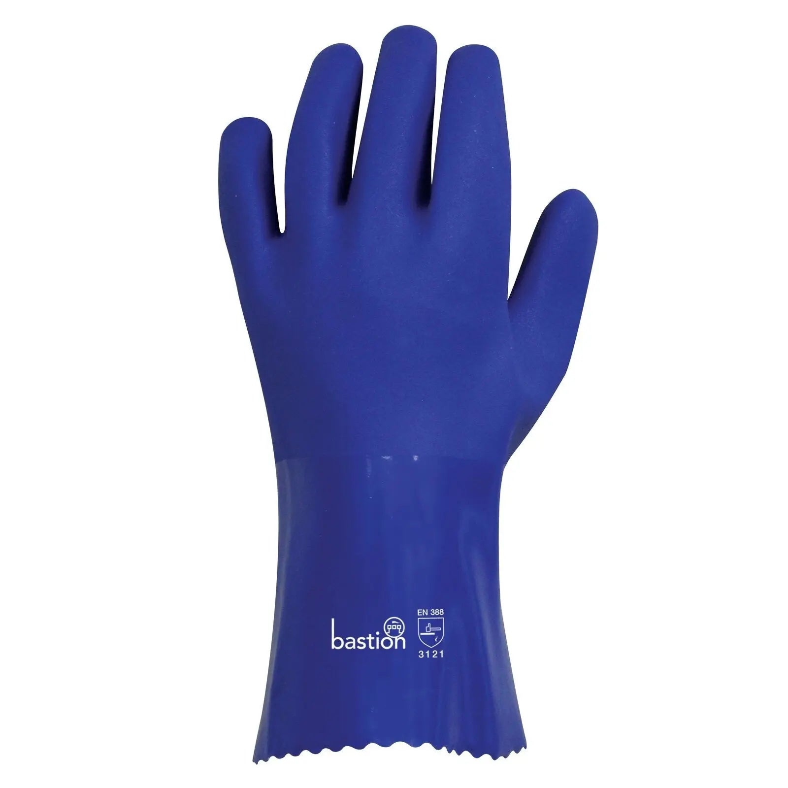 Bastion™ Double Dipped PVC Blue Gloves - 300mm Length Bastion