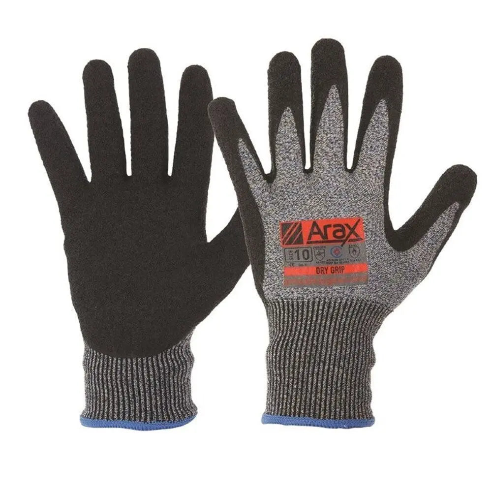 Arax® Latex Crinkle Dip On 13G Liner Safety Gloves Industro