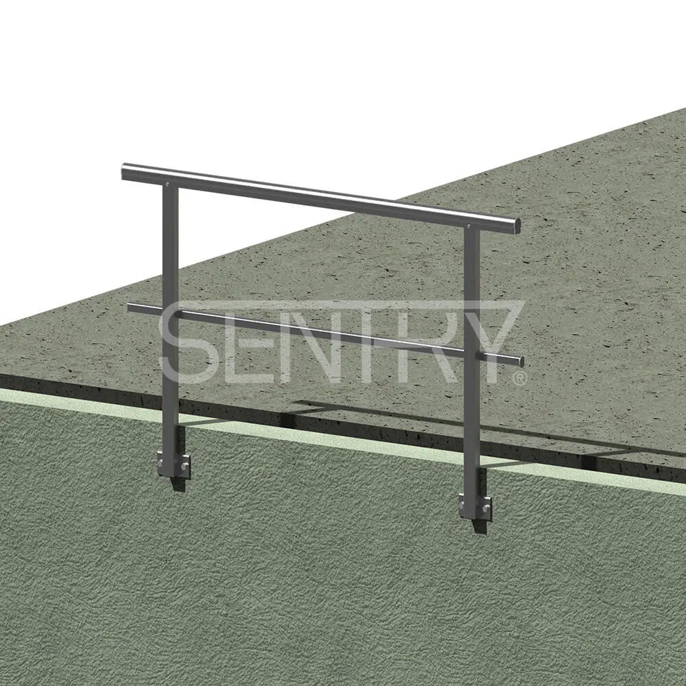 Guardrail with Baseplate, Side Mount Sentry