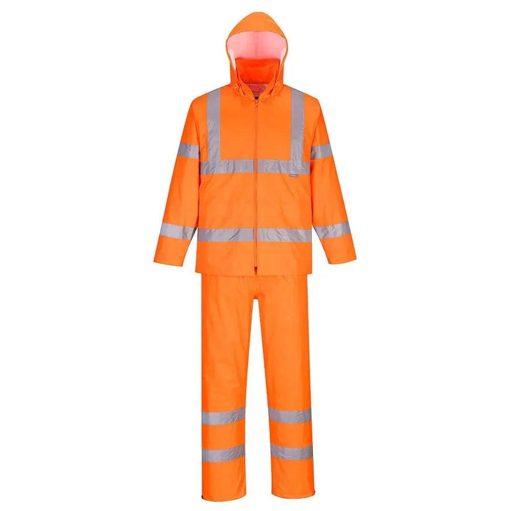 PORTWEST® Waterproof Hi-Vis Packaway Wet Weather Rain Set Industro