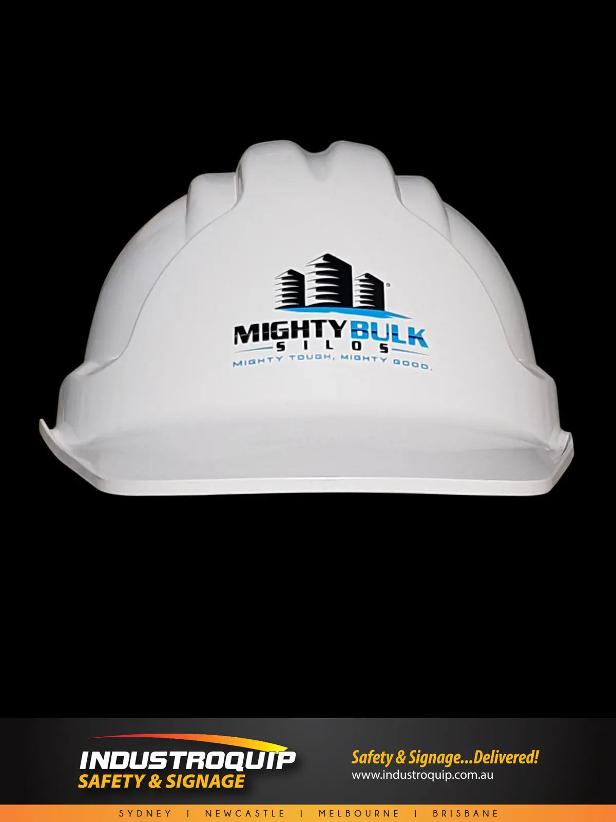 2 Colour Logo Custom Printed Logo Hard Hats (Box of 20) Printed Logo Hard Hats