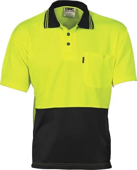 DNC™ Hi-Vis 2 Tone Polo Shirts - S/Sleeve Industro