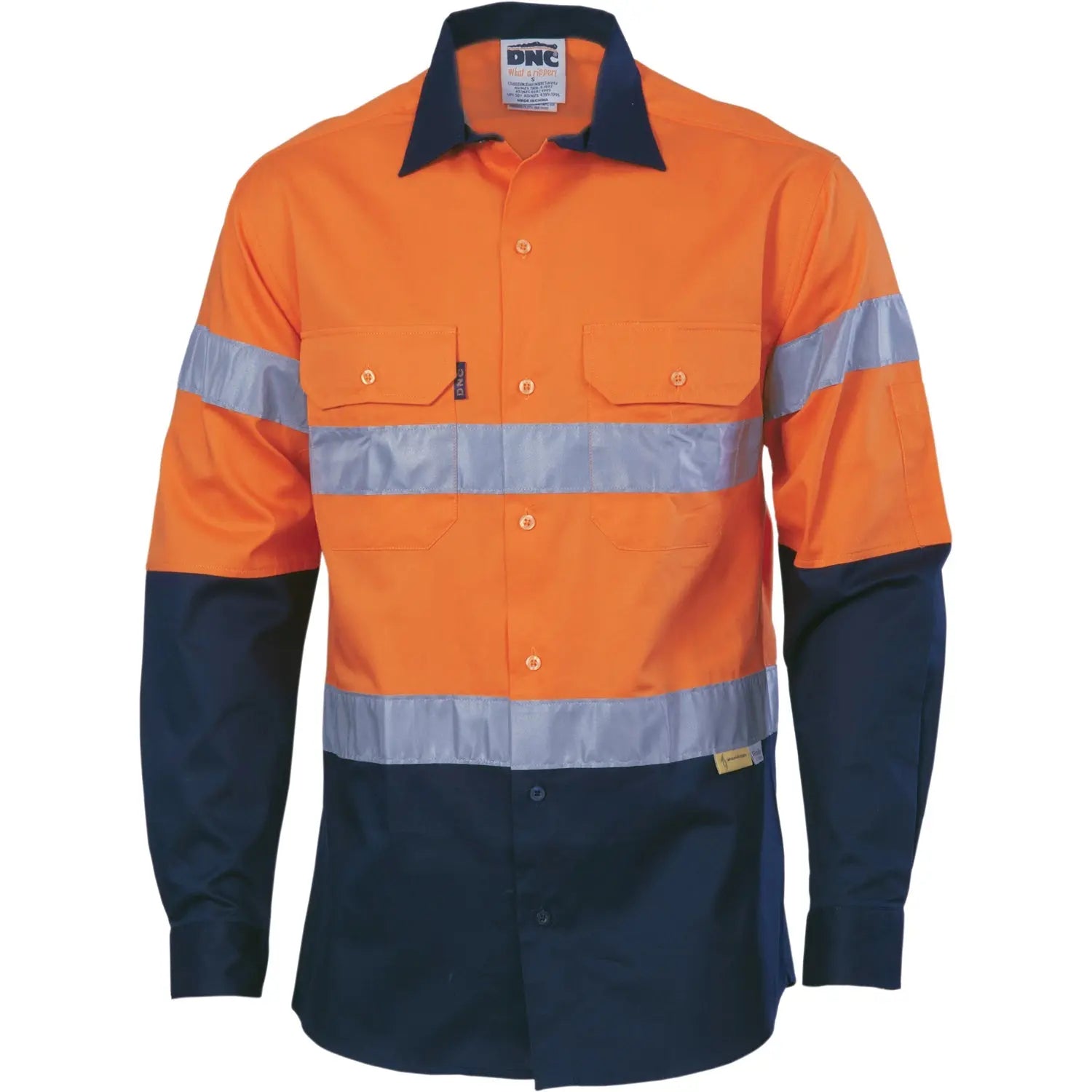 DNC™ Cool Breeze 2 Tone Cotton Drill Workshirt - Long Sleeve DNC