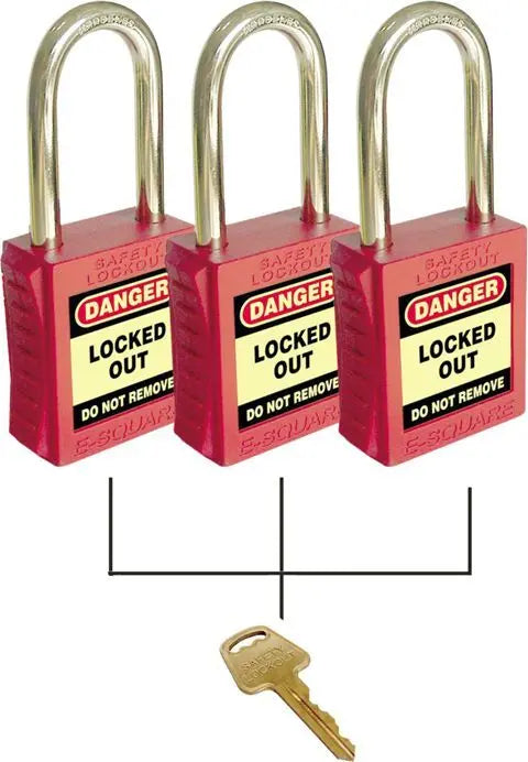Bastion™ 3 Keyed Alike Safety Lockout Isolation Padlock Set Bastion