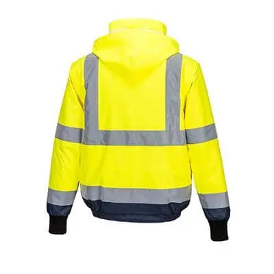 PORTWEST® Hi-Vis Essential 2-in-1 Bomber Jacket with Reflective Tape Portwest