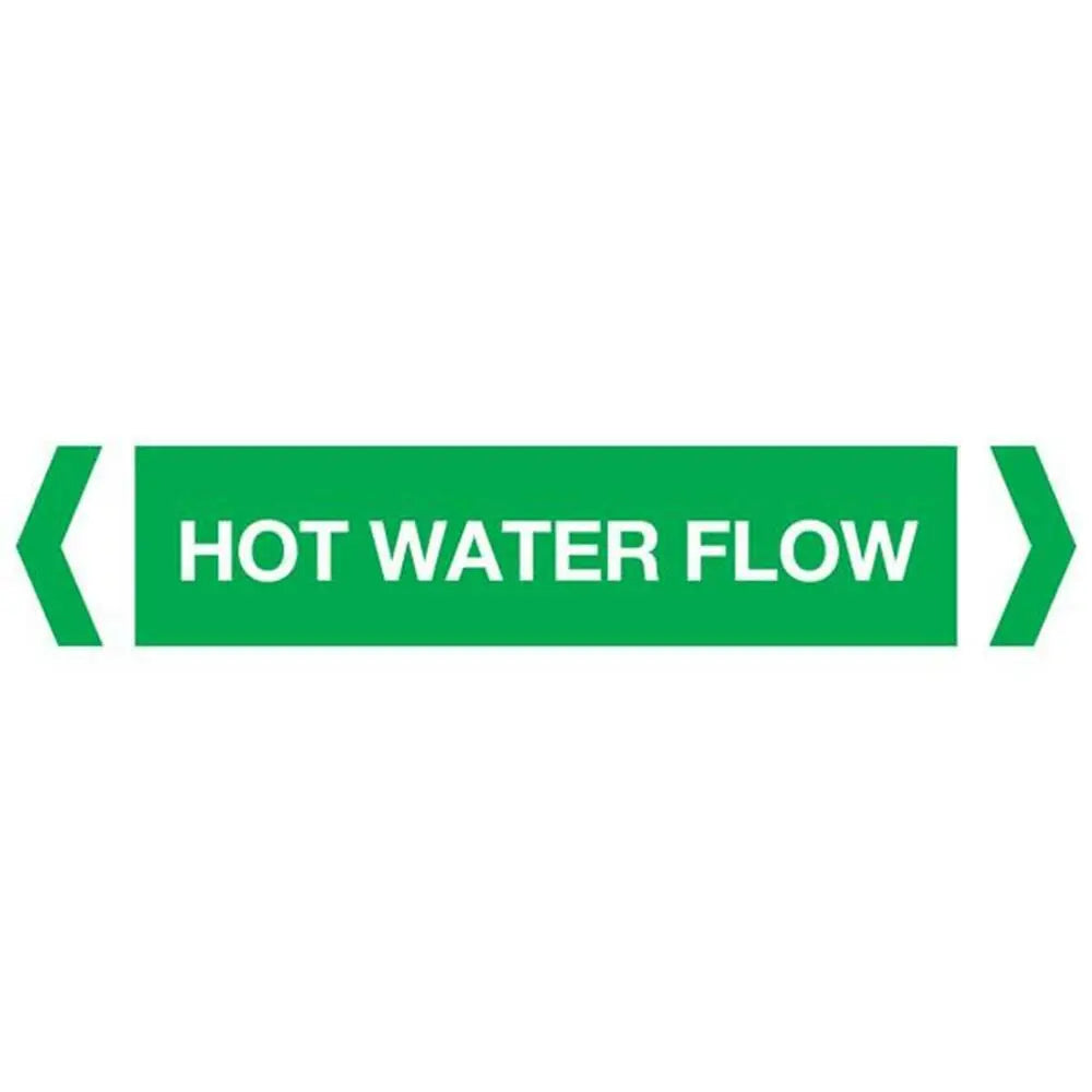 Hot Water Flow Pipe Marker (Pack Of 10) Industroquip