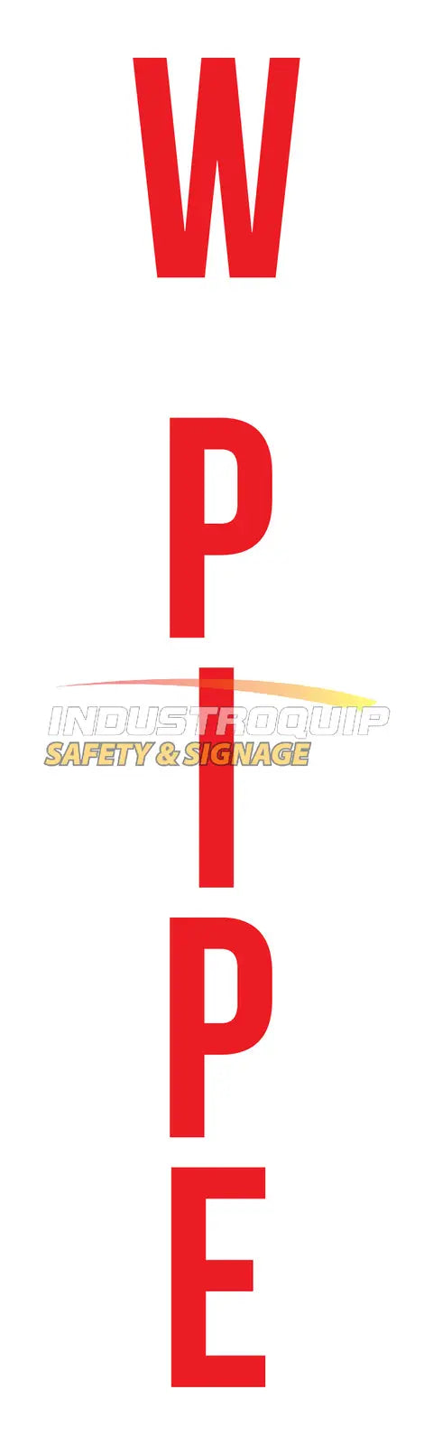 W Pipe Vertical Marker Stickers (Pack of 10) Industroquip
