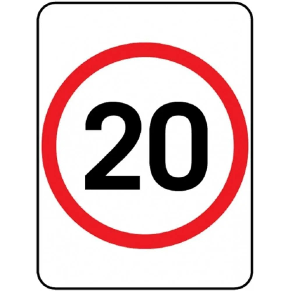 R4-1A_20 Speed Limit Sign 20KPH- Class 1 Reflective Industroquip