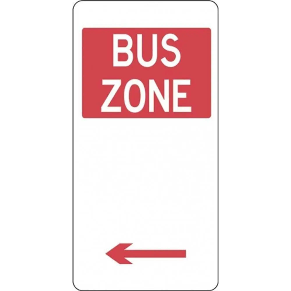 R5-20_Left Left Arrow Bus Zone Sign- Class 1 Reflective - 225mm x 450mm Industroquip