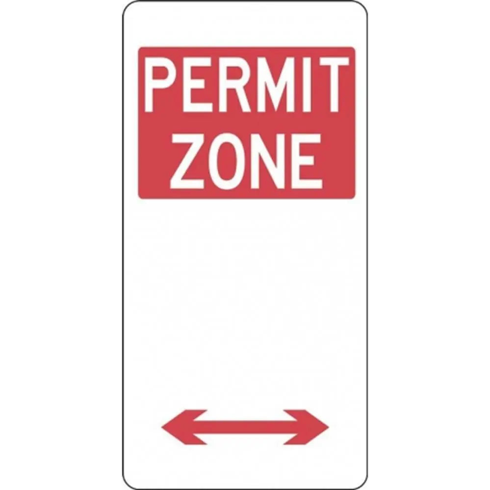 R5-22_D Multi-Directional Permit Zone Sign- Class 1 Reflective - 225mm x 450mm Industroquip