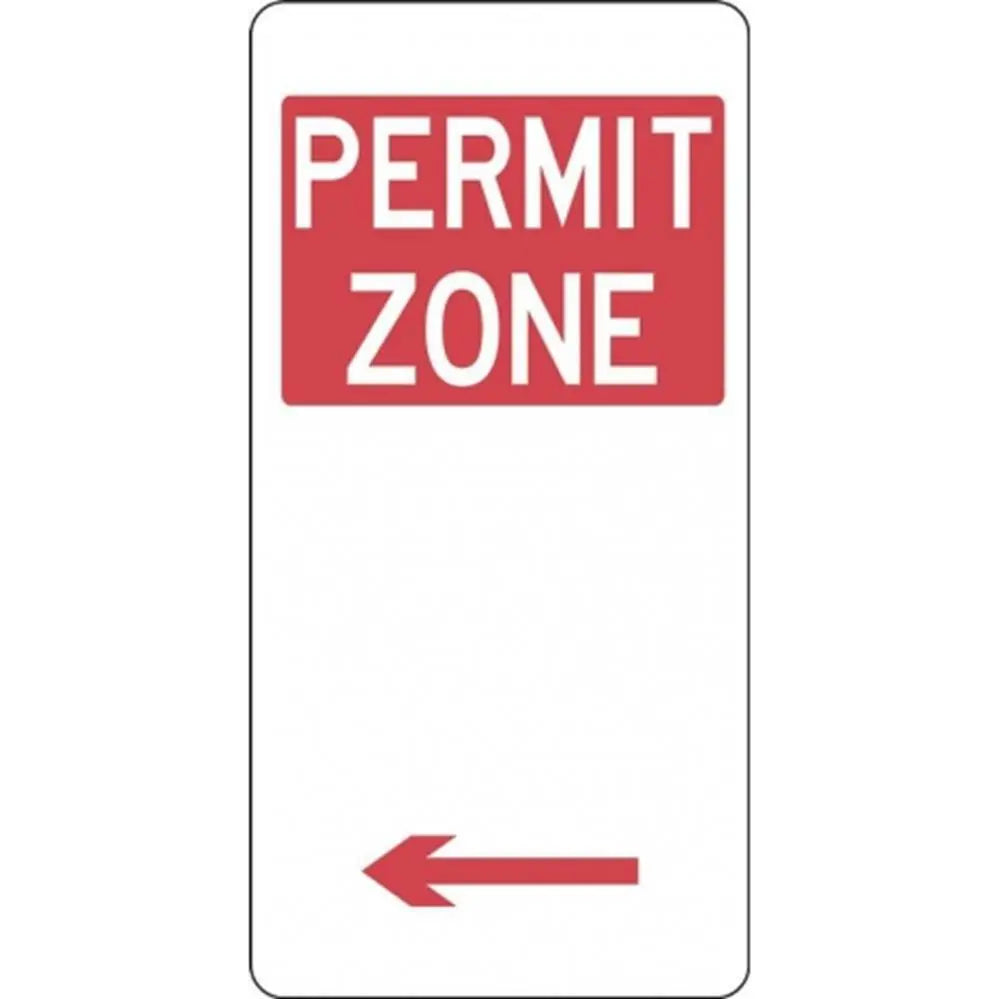 R5-22_Left Left Arrow Permit Zone Sign- Class 1 Reflective - 225mm x 450mm Industroquip