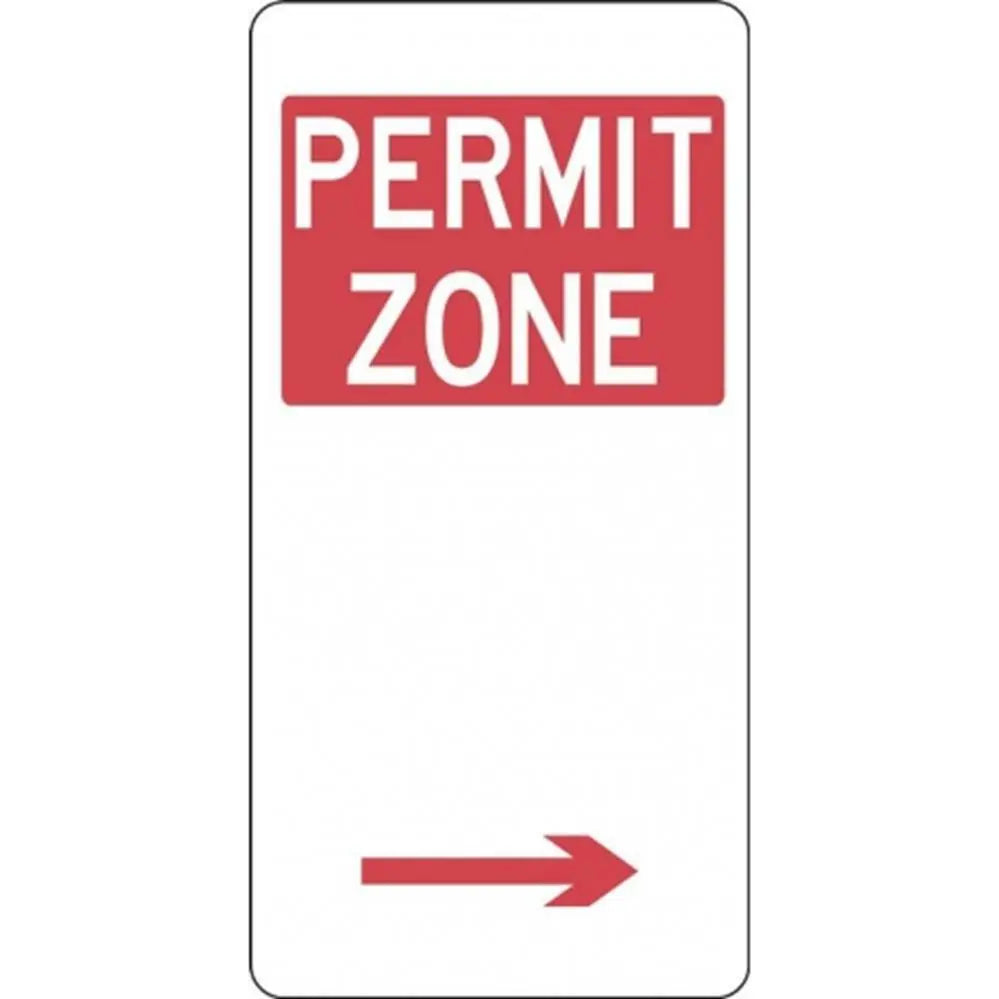 R5-22_Right Right Arrow Permit Zone Sign- Class 1 Reflective - 225mm x 450mm Industroquip