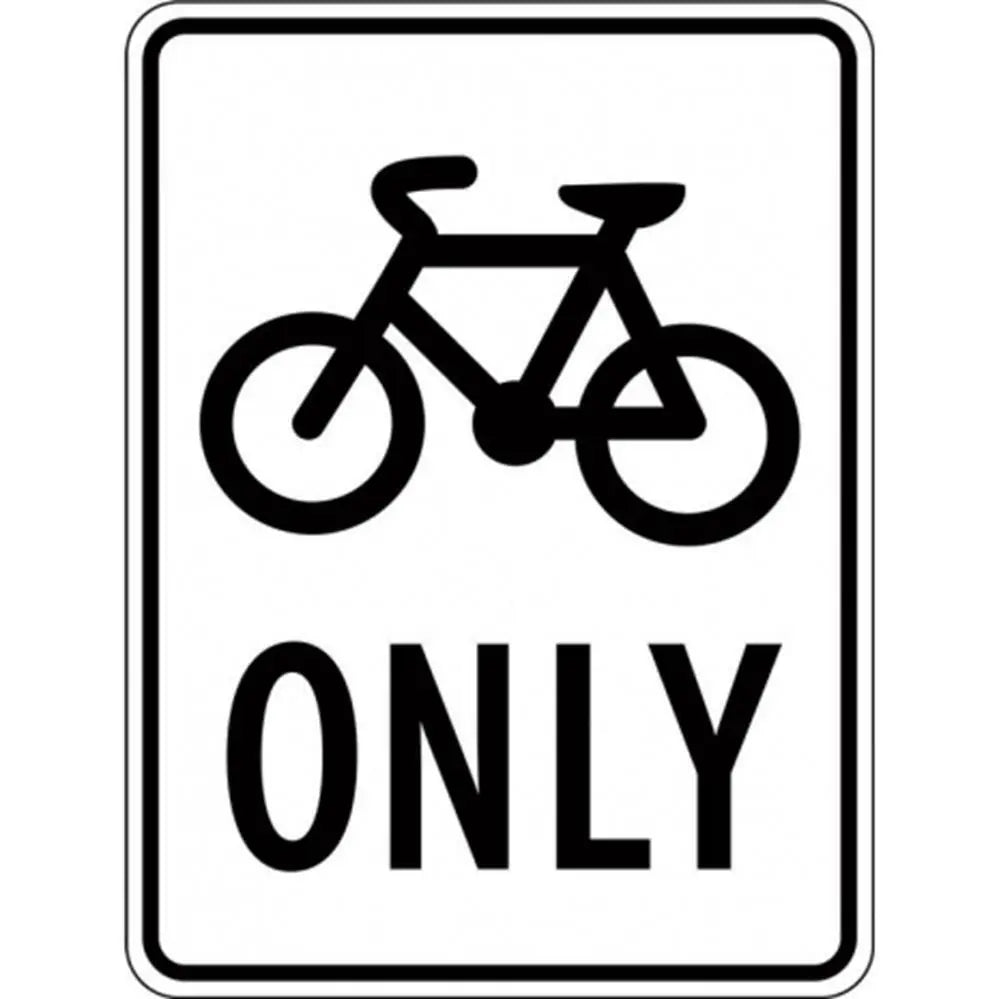 R8-1A Bicycles Only Sign- Class 1 Reflective - 600mm x 800mm Industroquip