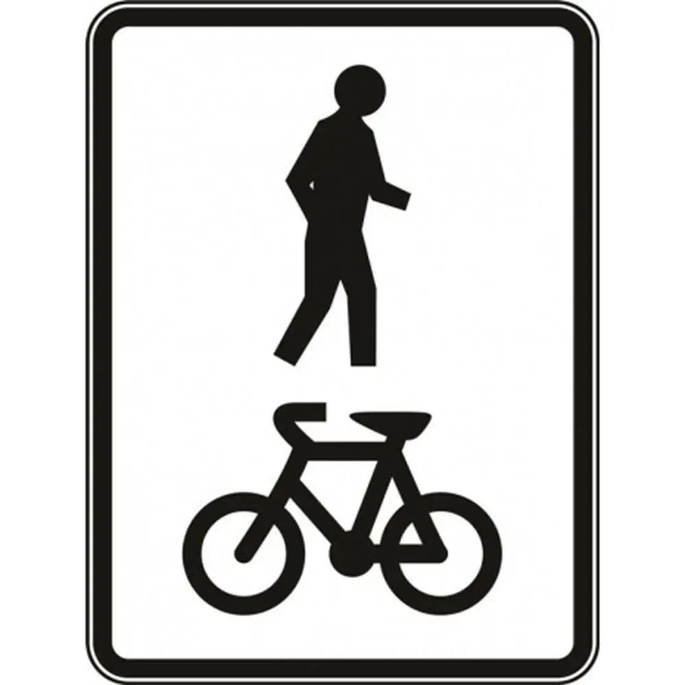 R8-2 Shared Footway Sign- Class 1 Reflective Industroquip