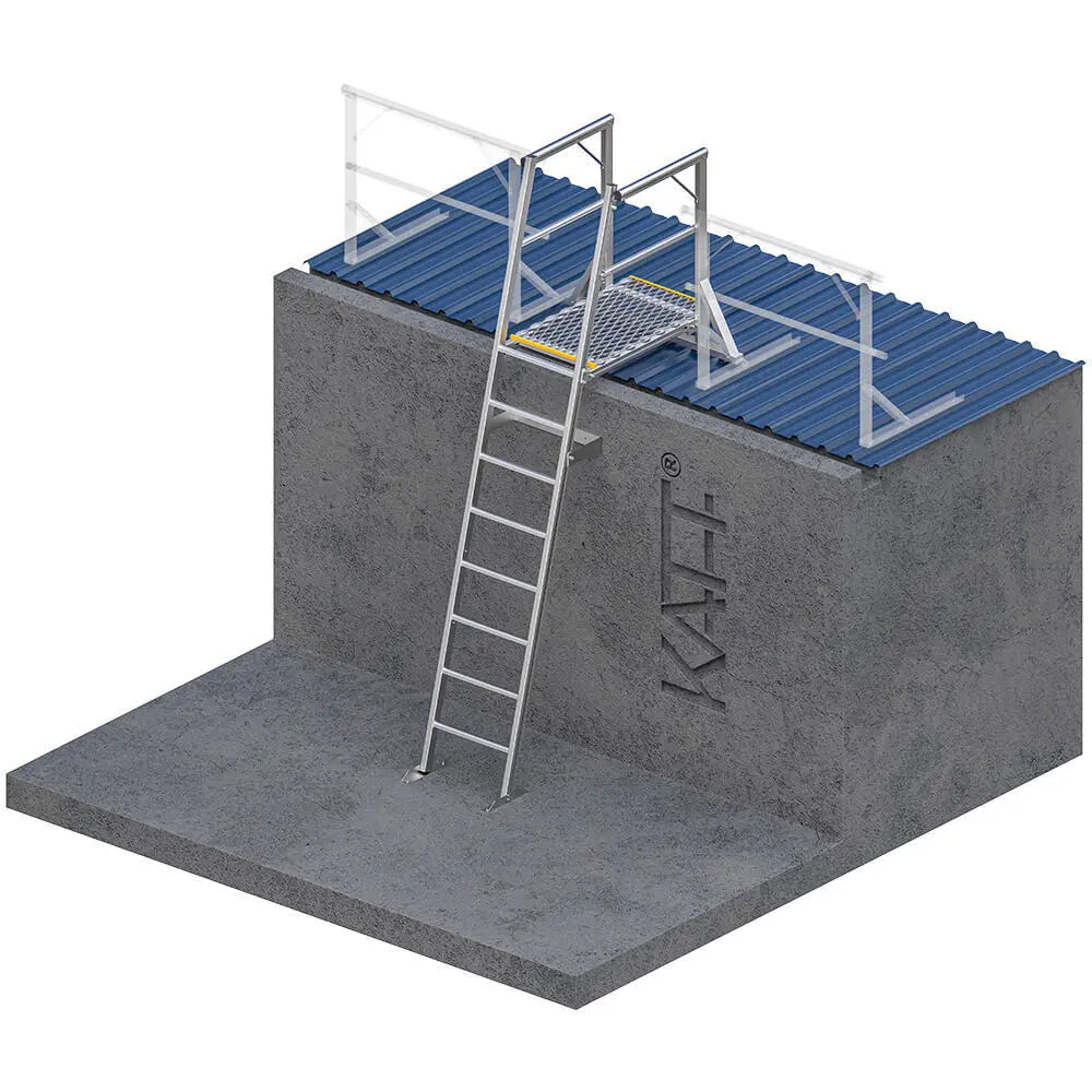 Kattsafe™ Aluminium Mini Access Ladder with Grabrails and 1.0M Landing Katt