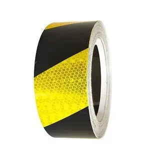 Reflective Class 1 Tape - Black / Yellow - 100mm Industro