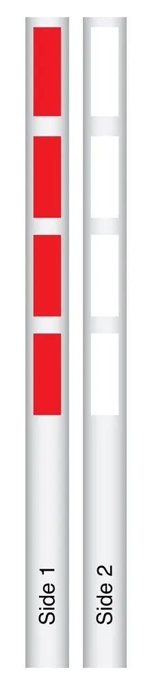 ExoGuard® Mine Site Delineator Guide Post with Red and White Reflective Posts - Length: 2 Metre Exoguard