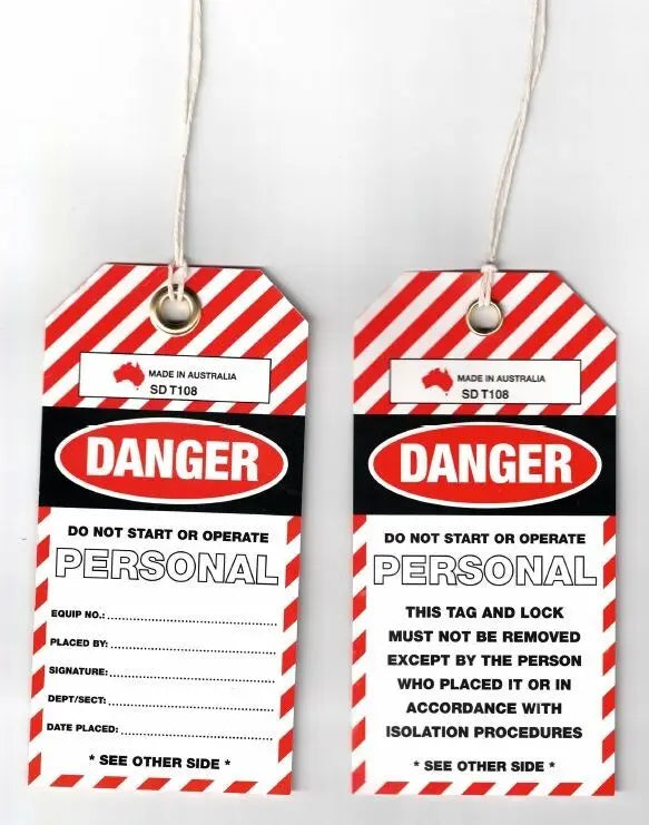 Weatherproof Personal Danger Tags - Pack of 100 Exoguard