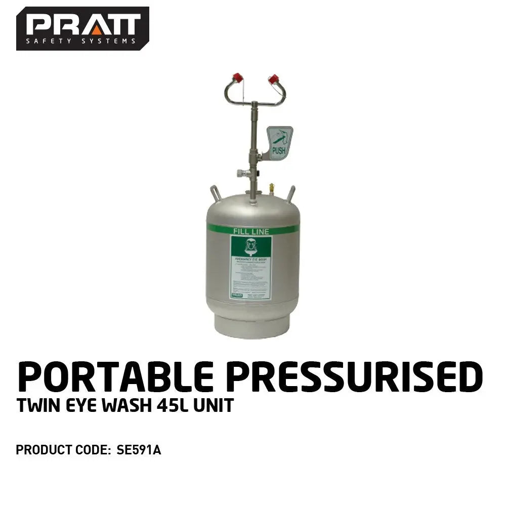 Pratt™ Portable Pressurised Twin Eye Wash. 45L Unit Industro