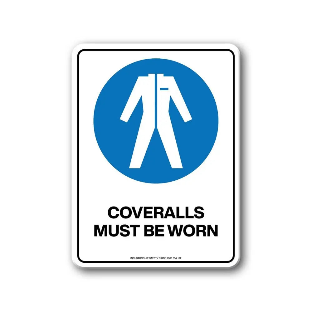 Mandatory Sign - Coveralls Must Be Worn Industroquip