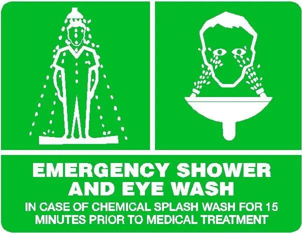 Emergency Sign - Emergency Shower & Eye Wash Industroquip