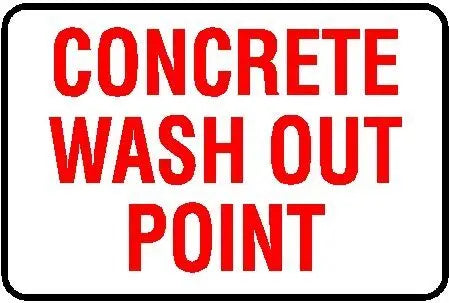 Notice Sign - Concrete Wash Out Point Industroquip