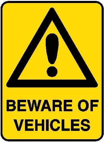 Hazard Sign - Beware of Vehicles Industroquip