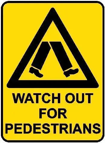 Hazard Sign - Watch Out For Pedestrians | AS/NZS 1319 Safety Signs | Industro Australia