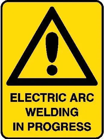 Hazard Sign - Electric Arc Welding in Progress | AS/NZS 1319 Safety Signs | Industro Australia