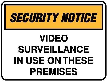 Security Notice - Video Surveillance In Use On These Premises Industroquip