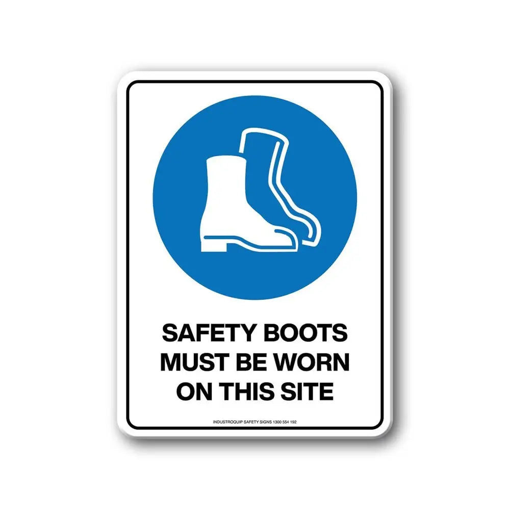 Mandatory Sign - Safety Boots Must Be Worn On This Site Industroquip