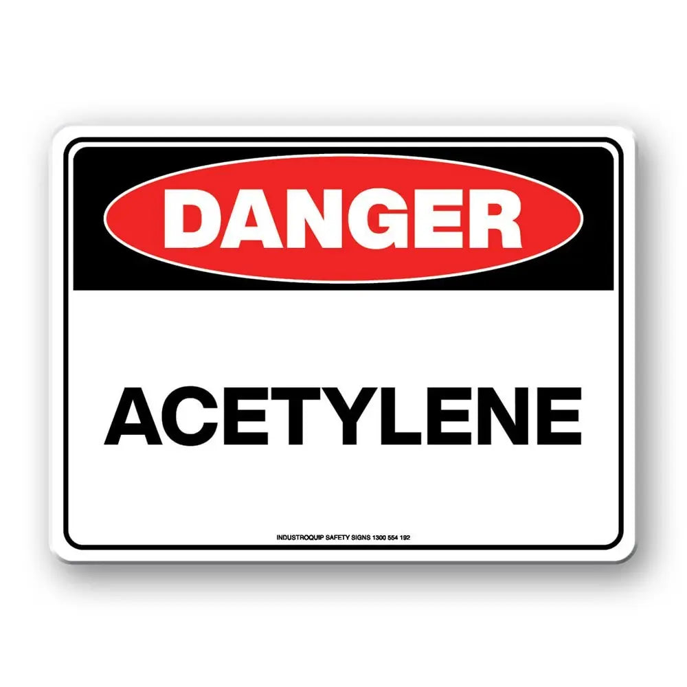 Danger Sign - Acetylene Industroquip