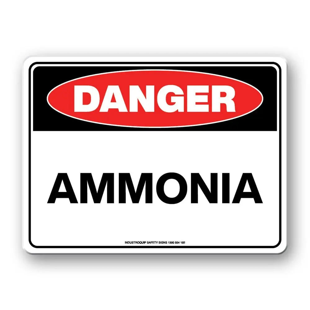 Danger Sign - Ammonia Industroquip